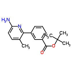 3-(6-氨基-3-甲基吡啶-2-基)苯甲酸叔丁酯结构式