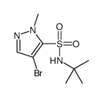 4-bromo-N-tert-butyl-2-methylpyrazole-3-sulfonamide结构式