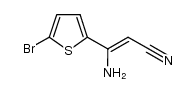 (2E,Z)-3-amino-3-(5-bromo-2-thienyl)-2-propenenitrile结构式