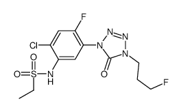 N-[2-chloro-4-fluoro-5-[4-(3-fluoropropyl)-5-oxotetrazol-1-yl]phenyl]ethanesulfonamide Structure