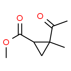 Cyclopropanecarboxylic acid, 2-acetyl-2-methyl-, methyl ester (9CI) structure