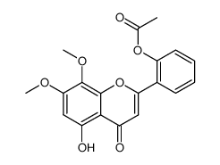 Acetic acid 2-(5-hydroxy-7,8-dimethoxy-4-oxo-4H-chromen-2-yl)-phenyl ester Structure