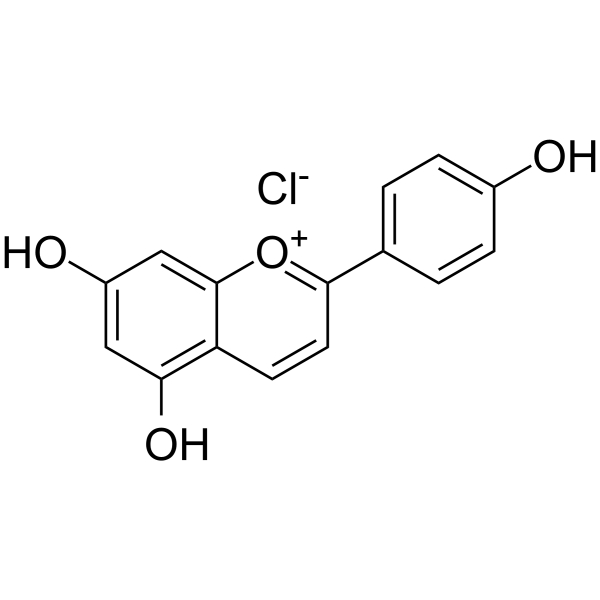 1-Benzopyrylium,5,7-dihydroxy-2-(4-hydroxyphenyl)-, chloride (1:1) picture