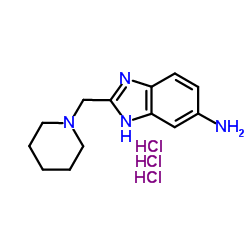 2-PIPERIDIN-1-YLMETHYL-1 H-BENZOIMIDAZOL-5-YLAMINE TRIHYDROCHLORIDE结构式