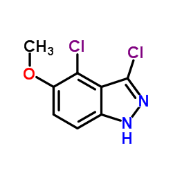 3,4-Dichloro-5-methoxy-1H-indazole结构式