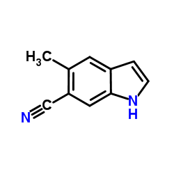 6-Cyano-5-Methyl 1H-indole结构式