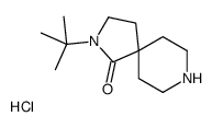 2-tert-butyl-2,8-diazaspiro[4.5]decan-1-one,hydrochloride结构式