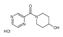 (4-Hydroxy-piperidin-1-yl)-pyrazin-2-yl-Methanone hydrochloride Structure