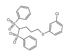 1,1-bis(benzenesulphonyl)-4-(3-chlorobenzenethio)butane Structure