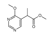 methyl 2-(4-methoxypyrimidin-5-yl)propanoate Structure