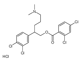 [2-(3,4-dichlorophenyl)-5-(dimethylamino)pentyl] 2,4-dichlorobenzoate,hydrochloride结构式