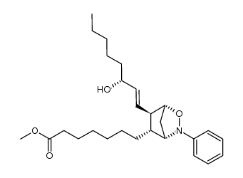 methyl 7-((1R,4S,5R,6R)-6-((R,E)-3-hydroxyoct-1-en-1-yl)-3-phenyl-2-oxa-3-azabicyclo[2.2.1]heptan-5-yl)heptanoate Structure