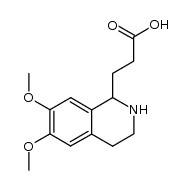 3-(6,7-dimethoxy-1,2,3,4-tetrahydroisoquinolin-1-yl)propanoic acid结构式