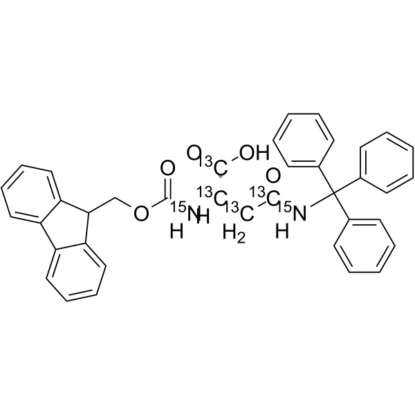 Fmoc-Asn(Trt)-OH-13C4,15N2结构式