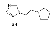 4-(2-pyrrolidin-1-ylethyl)-1H-1,2,4-triazole-5-thione结构式