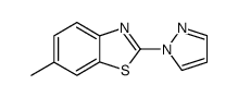 Benzothiazole, 6-methyl-2-(1H-pyrazol-1-yl)- (9CI)结构式