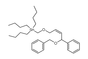 (Z)-1-(benzyloxy)-1-phenyl-4-[(tributylstannyl)methoxy]-2-butene Structure