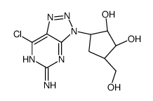 (1S,2R,3R,5R)-3-(5-amino-7-chlorotriazolo[4,5-d]pyrimidin-3-yl)-5-(hydroxymethyl)cyclopentane-1,2-diol Structure