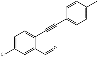 5-chloro-2-(p-tolylethynyl)benzaldehyde Structure