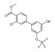 methyl 2-chloro-4-[3-hydroxy-5-(trifluoromethoxy)phenyl]benzoate Structure