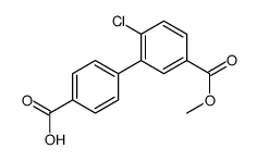 4-(2-chloro-5-methoxycarbonylphenyl)benzoic acid结构式