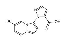 2-(6-Bromo-indolizin-3-yl)-2H-pyrazole-3-carboxylic acid结构式