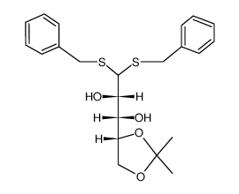 4,5-isopropylidene-D-arabinose dibenzyl thioacetal Structure