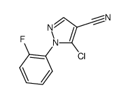 5-chloro-1-(2-fluorophenyl)-1H-pyrazole-4-carbonitrile structure