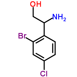 2-Amino-2-(2-bromo-4-chlorophenyl)ethanol结构式