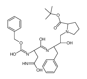 tert-butyl (2S)-1-[(2R,3S)-3-[[(2S)-4-amino-4-oxo-2-(phenylmethoxycarbonylamino)butanoyl]amino]-2-hydroxy-4-phenylbutyl]pyrrolidine-2-carboxylate结构式