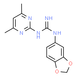 N-1,3-Benzodioxol-5-yl-N'-(4,6-dimethylpyrimidin-2-yl)guanidine Structure