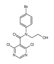 N-(4-bromophenyl)-4,6-dichloro-N-(2-hydroxyethyl)pyrimidine-5-carboxamide Structure