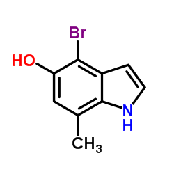 4-Bromo-7-methyl-1H-indol-5-ol结构式