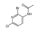 N-(2-bromo-6-chloro-pyridin-3-yl)-acetamide结构式