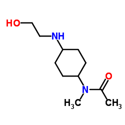 N-{4-[(2-Hydroxyethyl)amino]cyclohexyl}-N-methylacetamide结构式