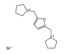 2,5-furandiyl-bis(methylene tetrahydrothiophenium bromide)结构式