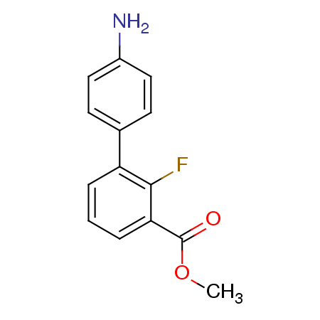 4-氨基-2-氟-[1,1'-联苯]-3-羧酸甲酯结构式