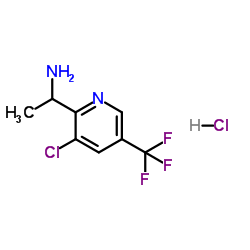 1-[3-Chloro-5-(trifluoromethyl)-2-pyridinyl]ethanamine hydrochloride (1:1)结构式