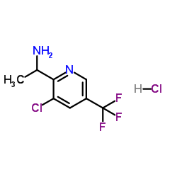 1-[3-Chloro-5-(trifluoromethyl)-2-pyridinyl]ethanamine hydrochloride (1:1) structure