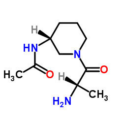 N-[(3R)-1-Alanyl-3-piperidinyl]acetamide结构式