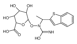 (2S,3S,4S,5R,6S)-6-[1-(1-benzothiophen-2-yl)ethyl-carbamoylamino]oxy-3,4,5-trihydroxyoxane-2-carboxylic acid Structure