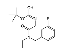 tert-butyl N-[2-[ethyl-[(3-fluorophenyl)methyl]amino]-2-oxoethyl]carbamate结构式