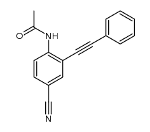 N-(4-cyano-2-(2-phenylethynyl)phenyl)acetamide结构式