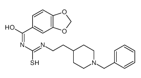 1-(苯并[d][1,3]二氧代-5-羰基)-3-(2-(1-苄基哌啶-4-基)乙基)硫代脲结构式