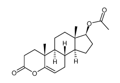 17β-acetoxy-4-oxa-androst-5-en-3-one Structure