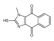 3-methyl-2-sulfanylidene-1H-benzo[f]benzimidazole-4,9-dione结构式