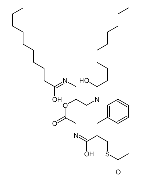1,3-bis(decanoylamino)propan-2-yl 2-[[2-(acetylsulfanylmethyl)-3-phenylpropanoyl]amino]acetate Structure