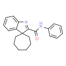 N-Phenylspiro[cycloheptane-1,3'-[3H]indole]-2'-carboxamide Structure
