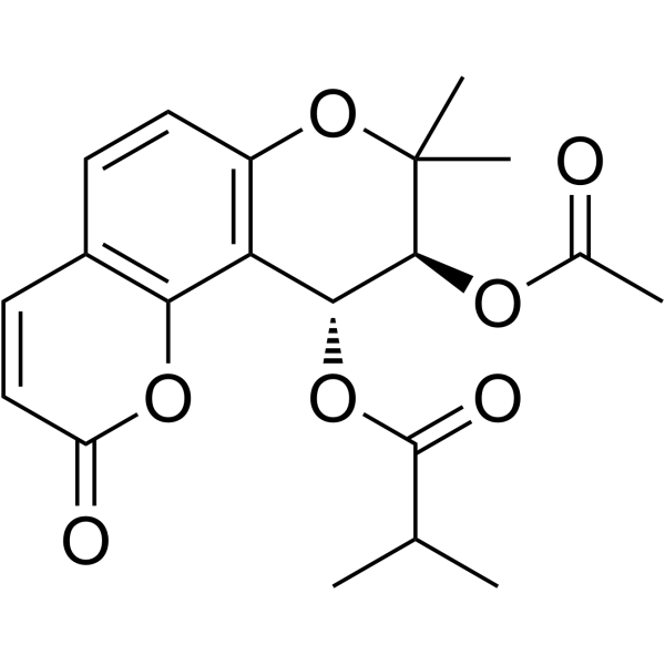 (+)-trans-3'-Acetyl-4'-isobutyrylkhellactone图片