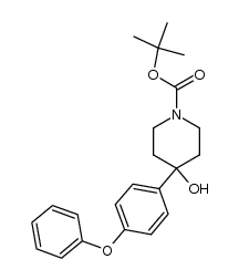 N-tert-Butyloxycarbonyl-4-hydroxy-4-(4-phenoxyphenyl)piperidine Structure